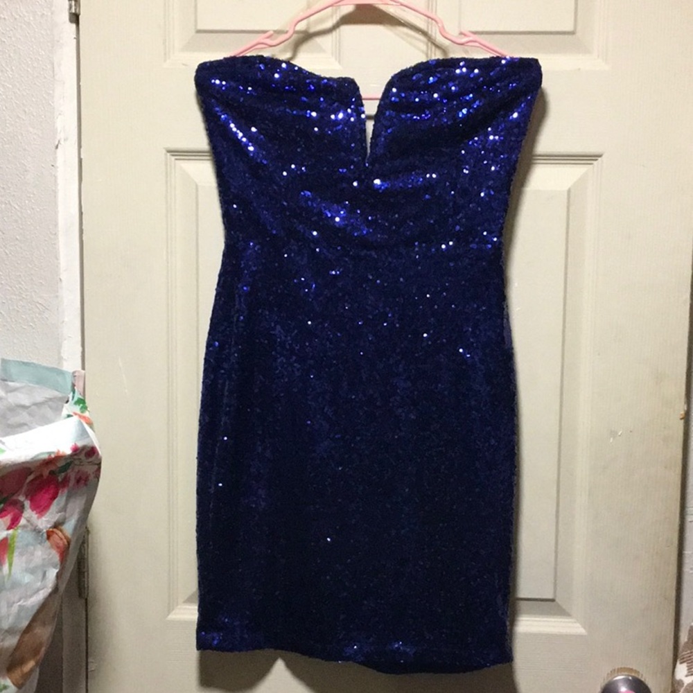 Blue sparkly dress
